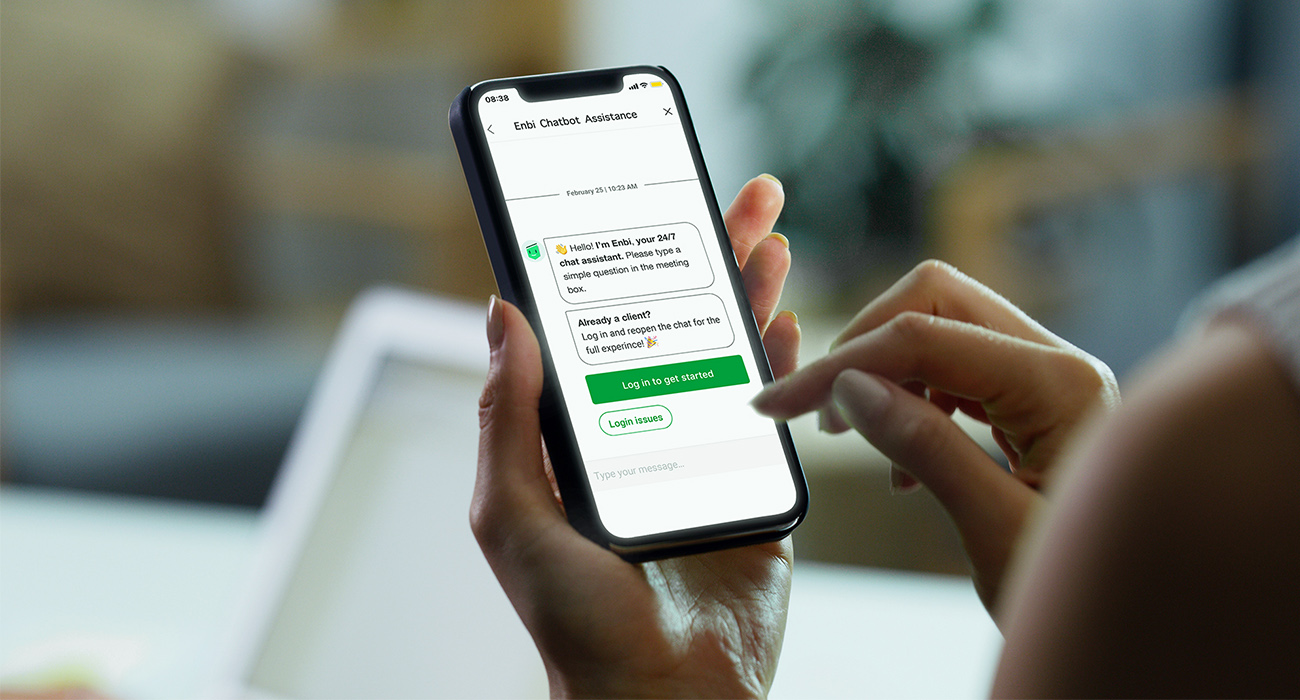 Person using phone to participate in polls